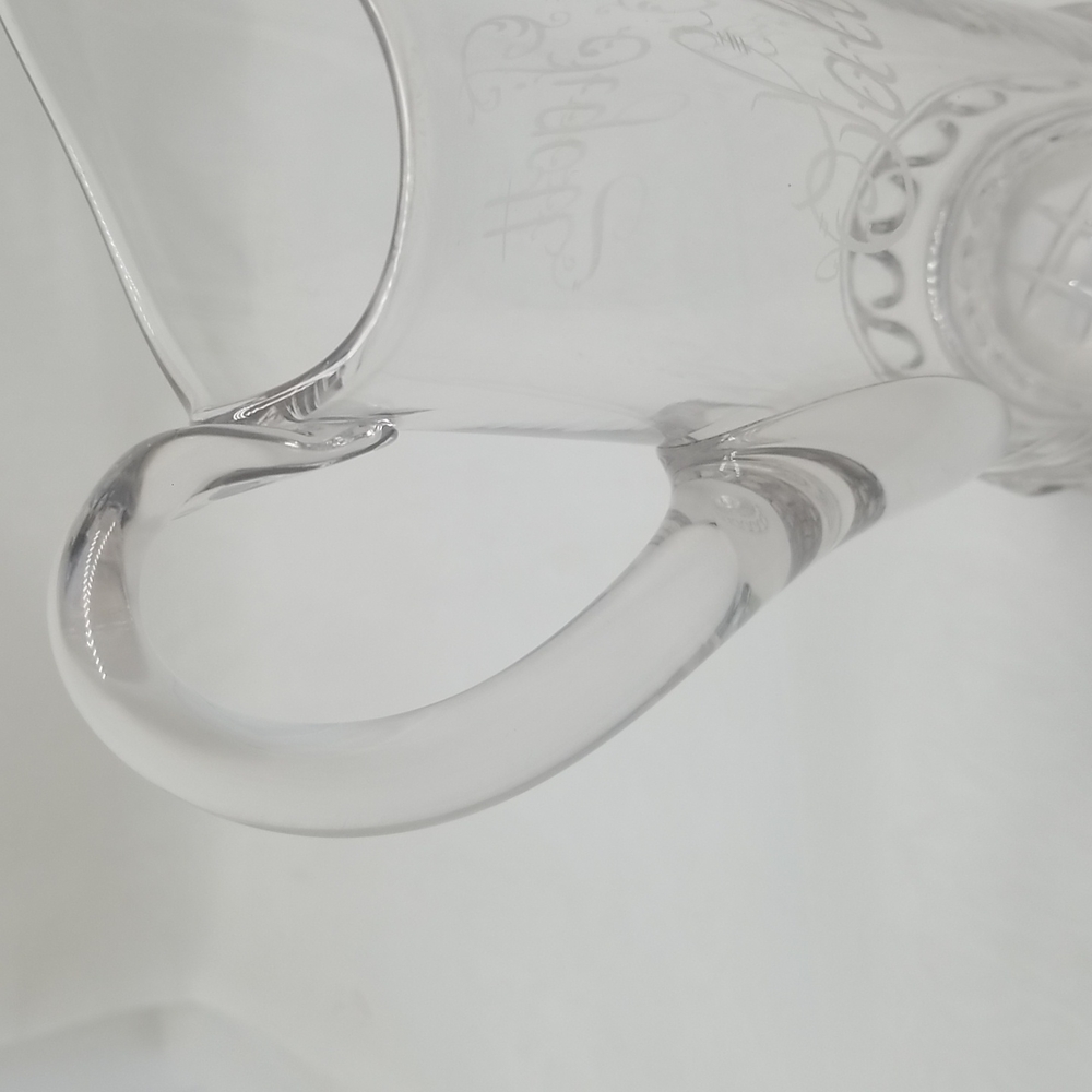 Antique EAPG Etched Skinny Pitcher - Picture 12 of 16